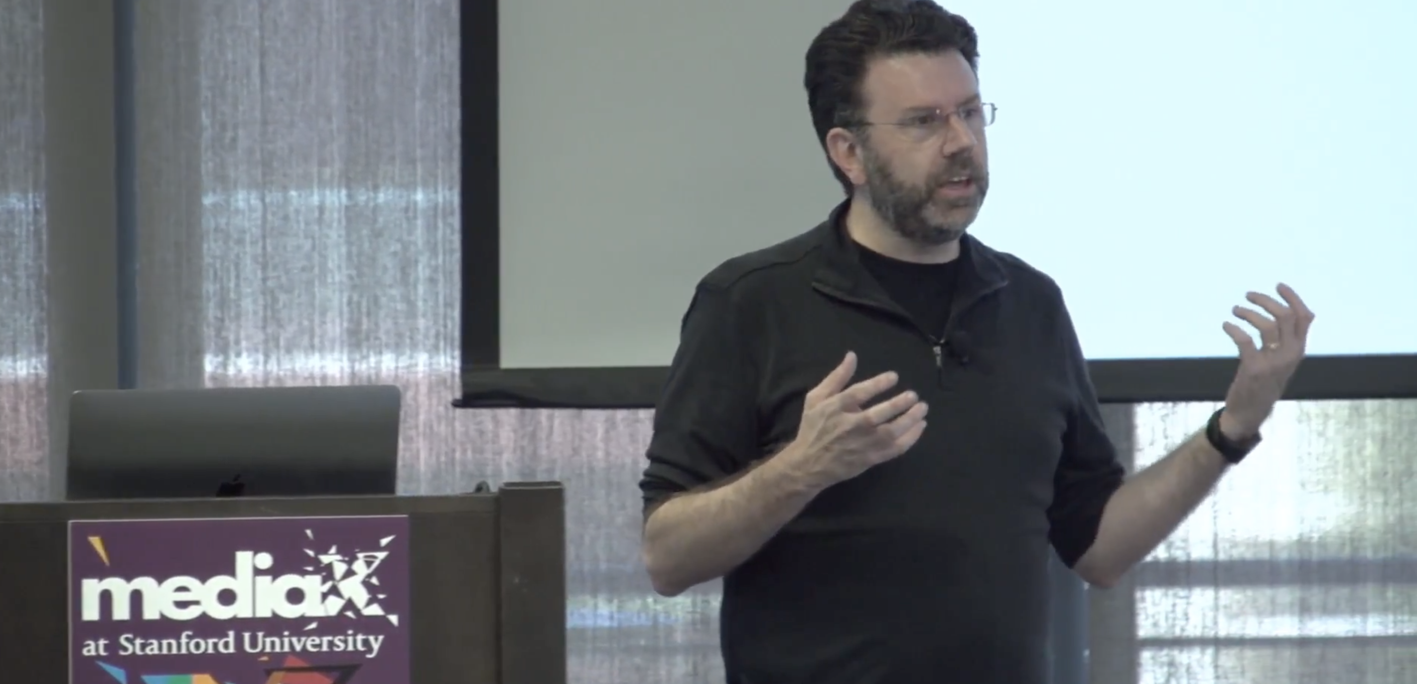 Will Murphy presenting at Stanford MediaX