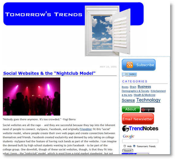 Tomorrow's Trends blog